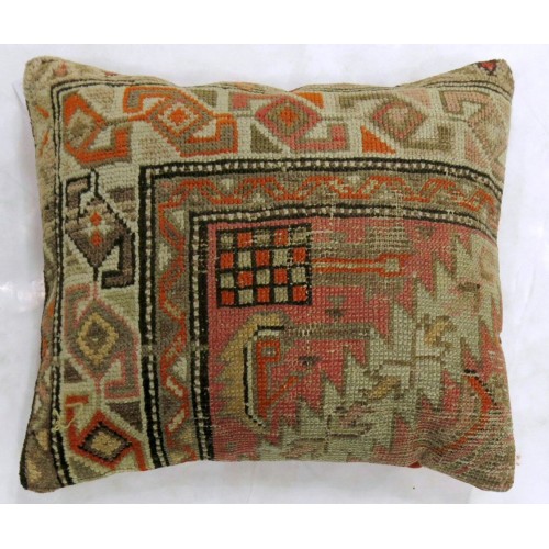 Orange Antique Karabagh Rug Pillow No. p4173