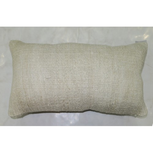 White Turkish Kilim Bolster Pillow No. p4269