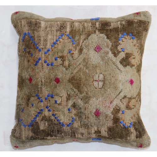 Square Turkish Rug Pillow No. p4401