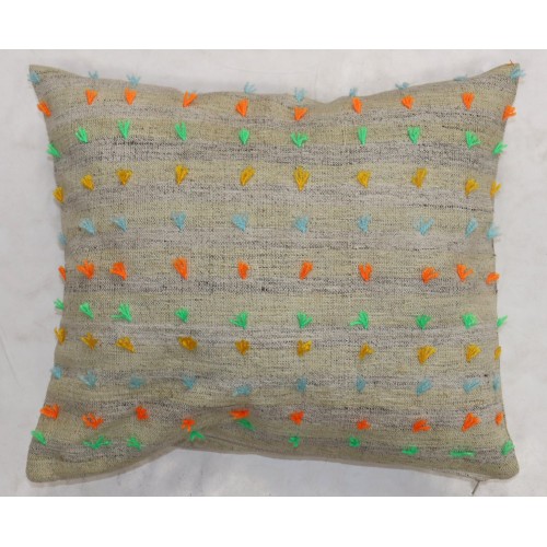 Kilim Flare Orange Green Pillow No. p4468