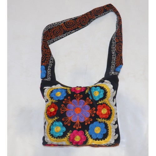 Suzanni Embroidered Textile Handbag No. p4492
