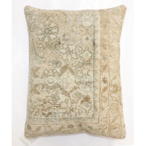 Neutral Persian Mahal Rug Pillow No. p4501