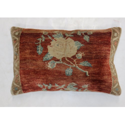 Large Floral Turkish Rug Pillow No. p4552