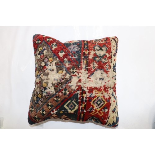 Worn Caucasian Rug Pillow No. p4805