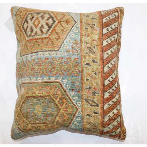 Blue Caucasian Rug Pillow No. p4879