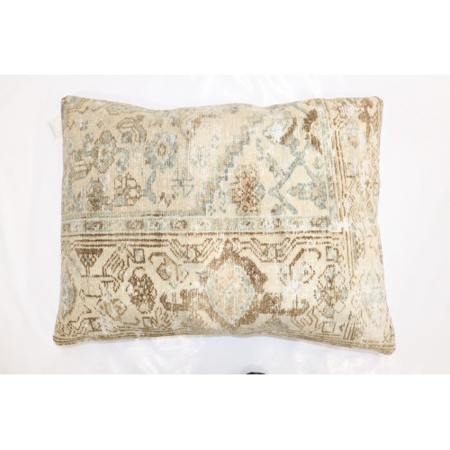 Large Persian Khaki Worn Rug Pillow No. p4937