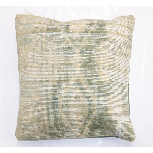 Worn Muted Green Persian Pillow No. p4945