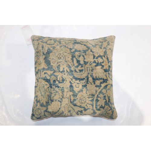 Blue Floral Persian Kerman Rug Pillow No. p5021