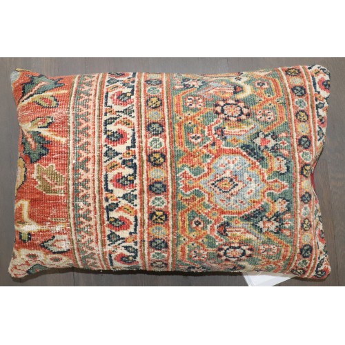 Large Antique Persian Mahal Rug Pillow No. p5080