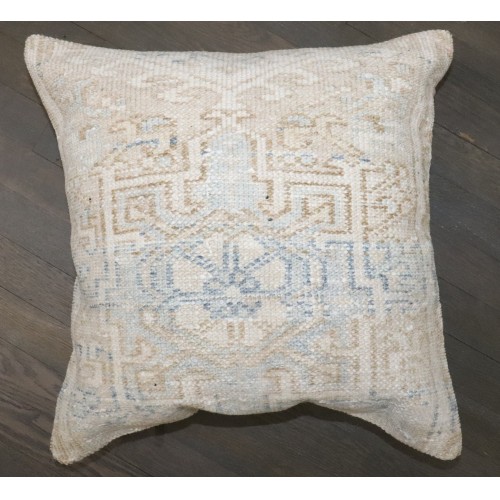 Whitewash Persian Heriz Square Rug No. p5156