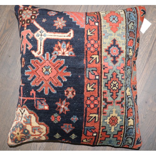 Persian Malayer Navy Large Rug Pillow No. p5206