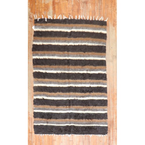 Striped Turkish Mohair Rug No. r3425
