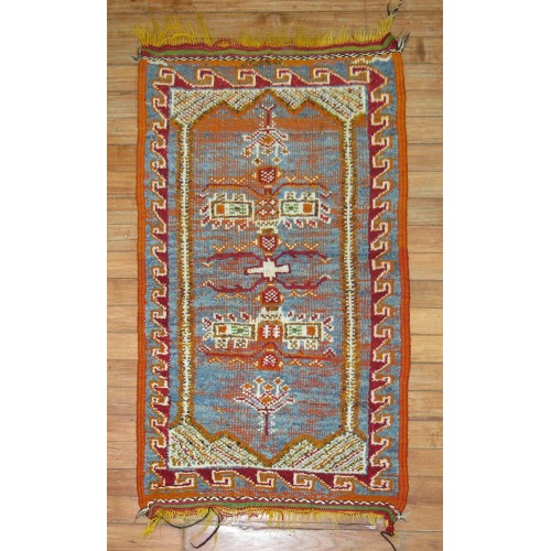 Blue Vintage Moroccan Rug No. r4738