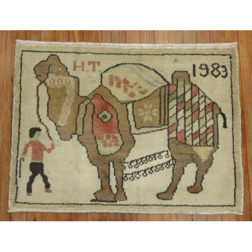 Pictorial Turkish Camel Rug No. r5066