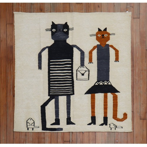 Cat Shopper Persian Flat-Weave No. r5339
