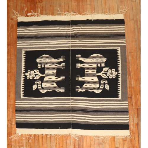 Mexican Mountain Lion Textile Rug No. r5432