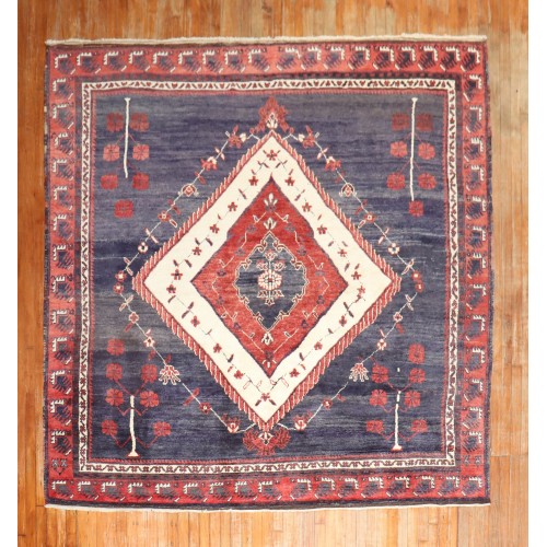 Square Vintage Turkish Rug No. r5708