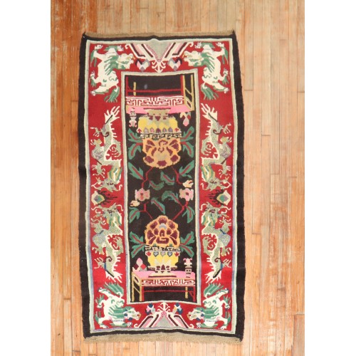 Vintage Tibetan Rug No. r5804
