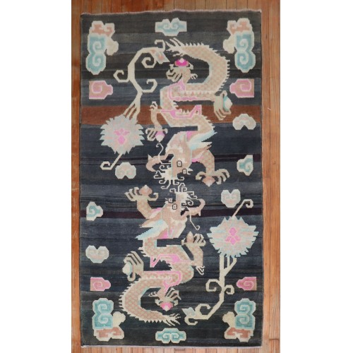 Dragon Vintage Tibetan Rug No. r5910